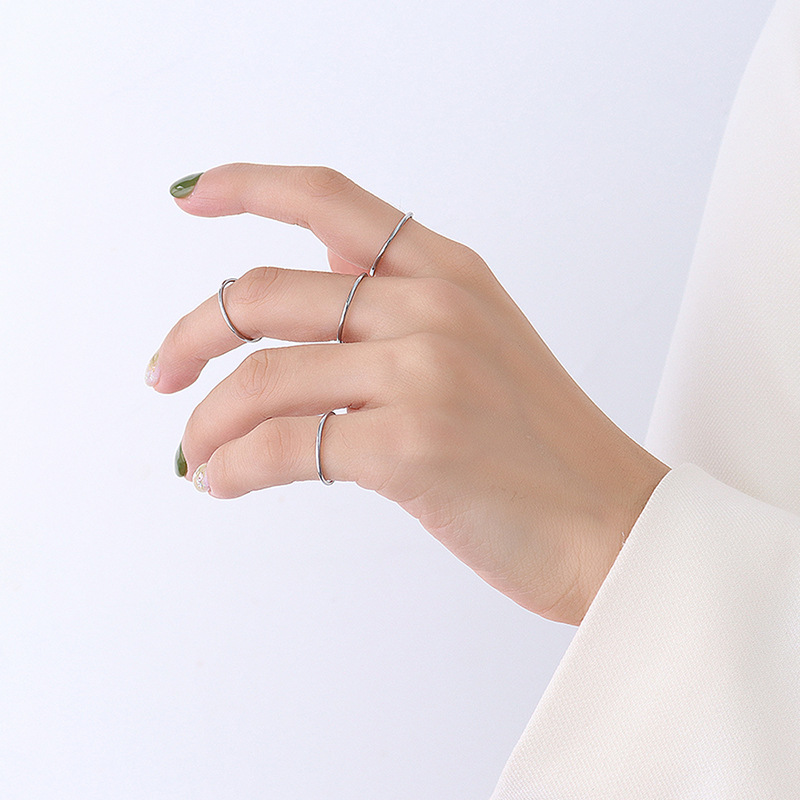 個性素圈尾戒男女款-FANYIACC