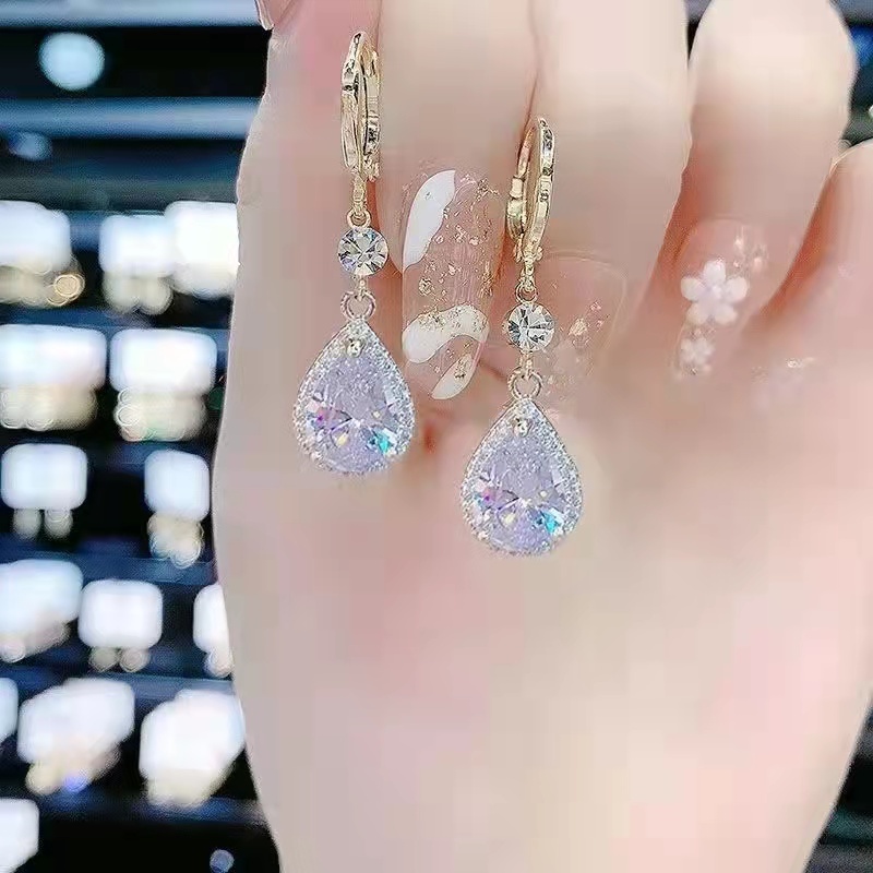 超閃鋯石碎鑽耳環-FANYIACC