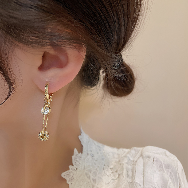 告白氣球鋯石耳扣耳環-FANYIACC