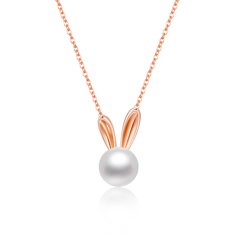 純真快樂 • 兔子淡水珍珠項錬-FANYIACC