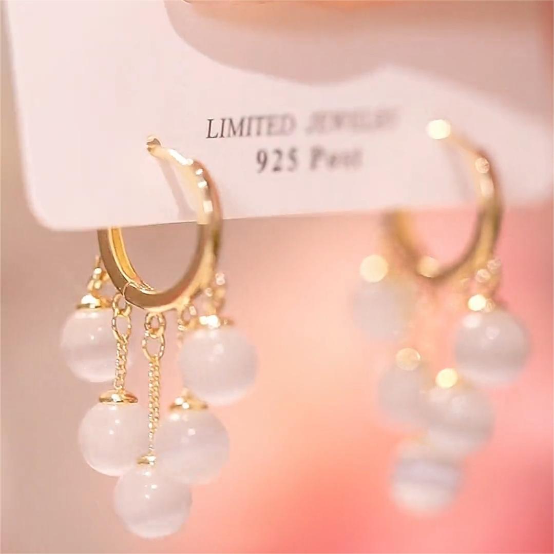 五顆貓眼石耳環 -FANYIACC