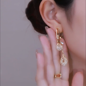 水晶流蘇耳環  -FANYIACC