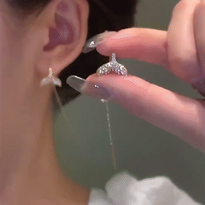 超閃人魚尾流蘇耳環 【925純銀/可調節】-FANYIACC