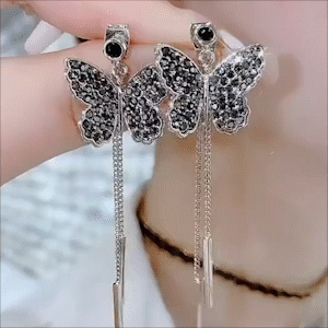 S925銀針一款兩戴 蝴蝶耳環-FANYIACC