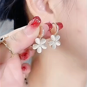花朵貓眼石耳環-FANYIACC