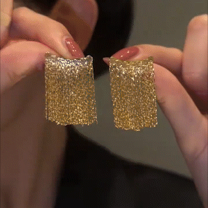 閃閃金色流蘇耳環 (Earrings)-FANYIACC