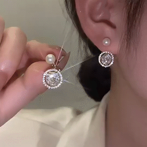 淡水珍珠滿鑽耳環 （Earrings）-FANYIACC