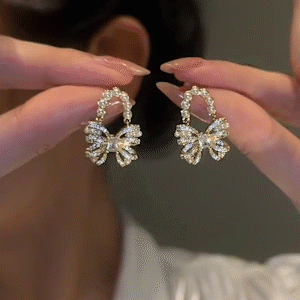 珍珠蝴蝶結耳環 （Earrings）-FANYIACC