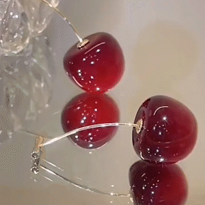 可可愛愛 大櫻桃耳環 -FANYIACC