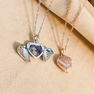 訂製款｜個性客製化創意照片 鑲鑽心形可打開設計項錬-FANYIACC