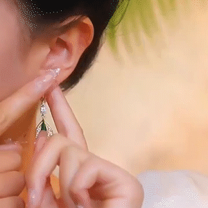 金色樹葉耳環【S925銀】-FANYIACC