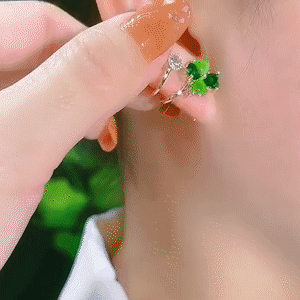小清新綠色幸運草耳環-FANYIACC