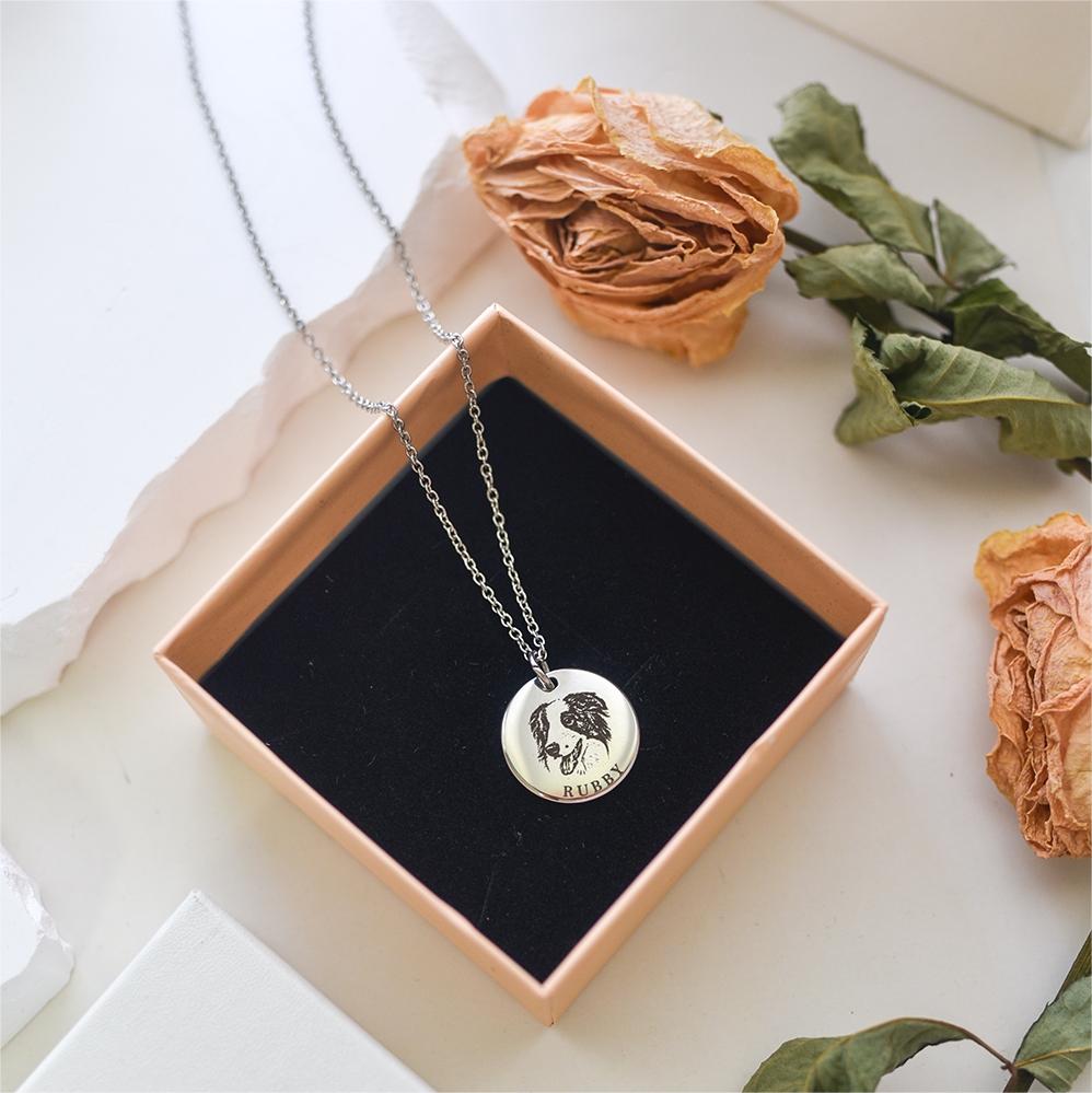 訂製款｜萌寵照片名字diy客製化項錬 貓咪寵物狗紀念飾品-FANYIACC