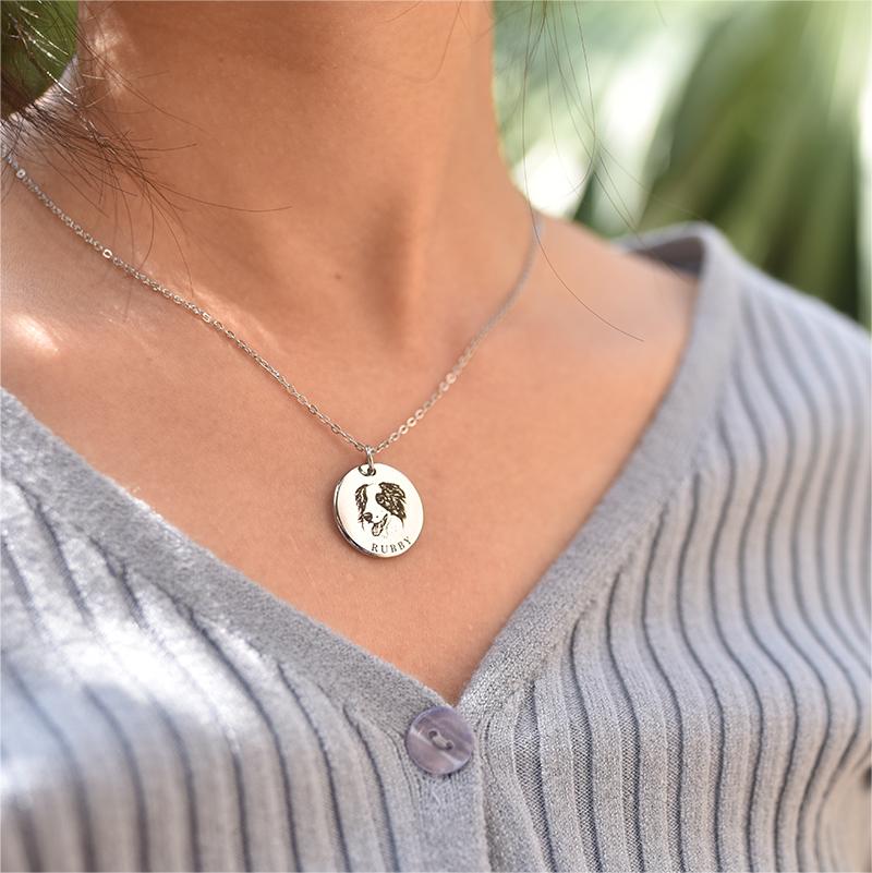 訂製款｜萌寵照片名字diy客製化項錬 貓咪寵物狗紀念飾品-FANYIACC