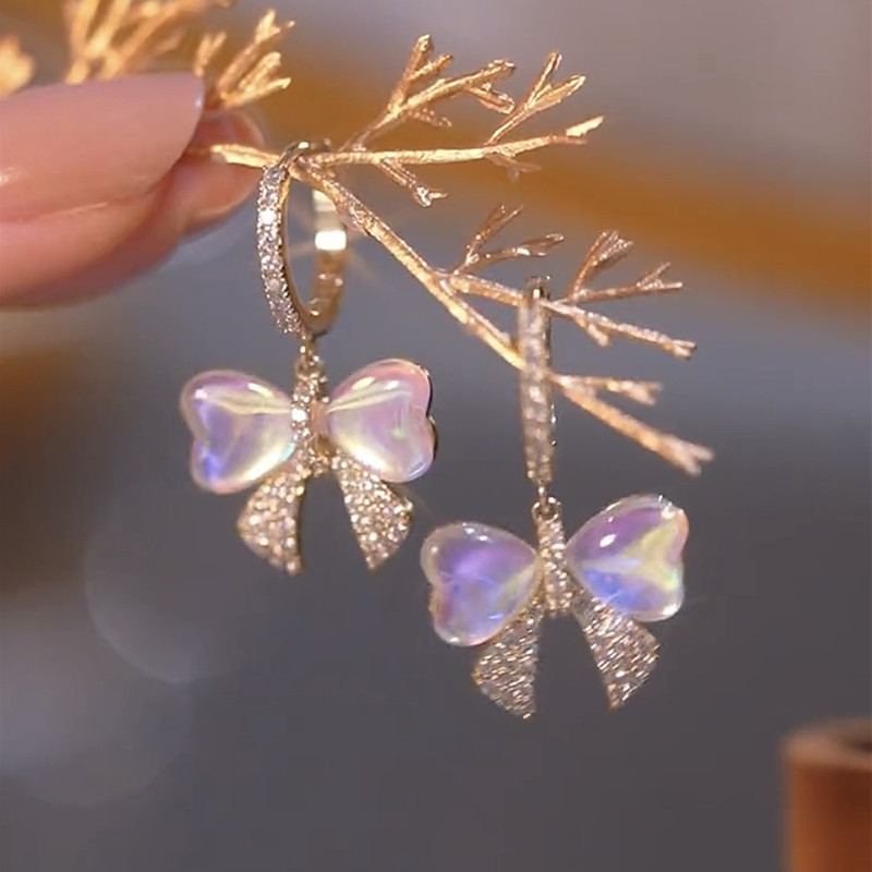 蝴蝶款水晶耳環-FANYIACC
