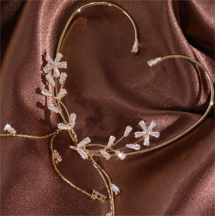 設計感花朵流蘇耳掛-FANYIACC