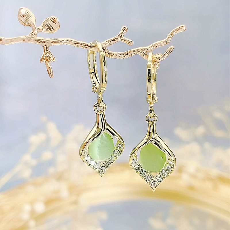 [天使之淚] 貓眼石耳環  -FANYIACC