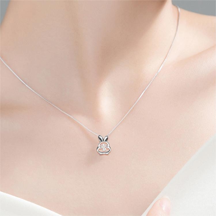 訂製款｜萌兔刻字項錬•可愛軟萌•專屬客製-FANYIACC