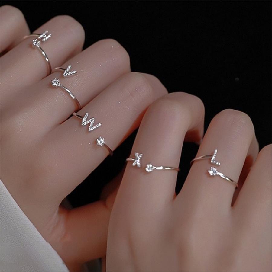 個性素戒 | 26個字母開口戒指-FANYIACC