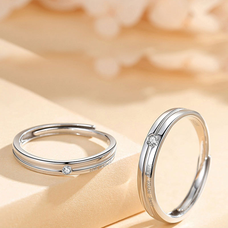 戀愛1+1 | 一顆鑽開口戒指-FANYIACC