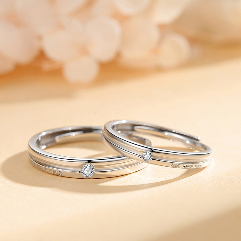 戀愛1+1 | 一顆鑽開口戒指-FANYIACC