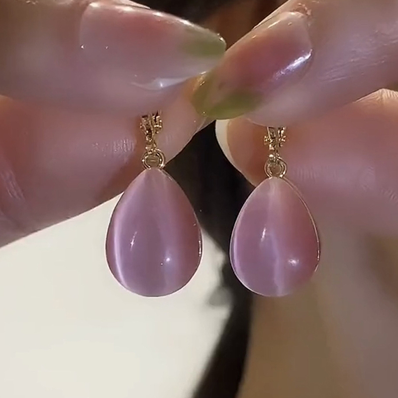 星辰之歌 |粉色水晶耳環