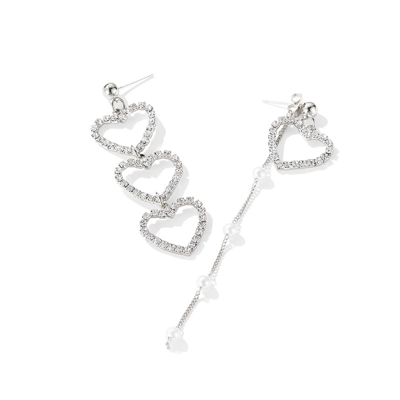 不對稱愛心•夾式耳環-FANYIACC