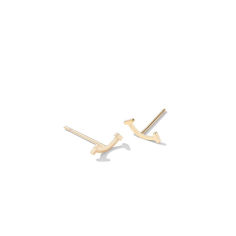 925銀針簡約微笑耳針-FANYIACC