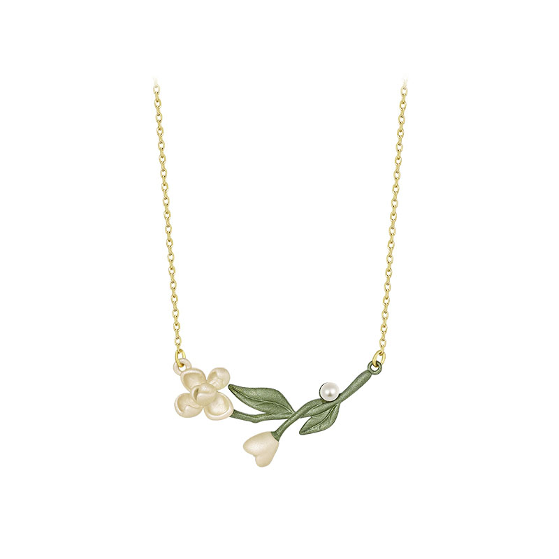 森系甜美梔子花項錬-FANYIACC