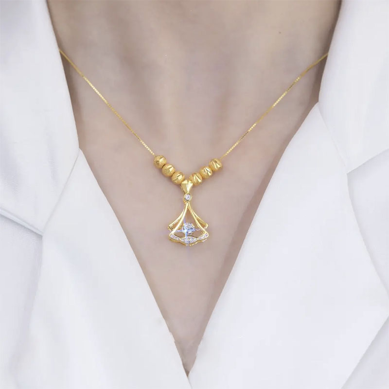 金色銀杏葉項錬-FANYIACC