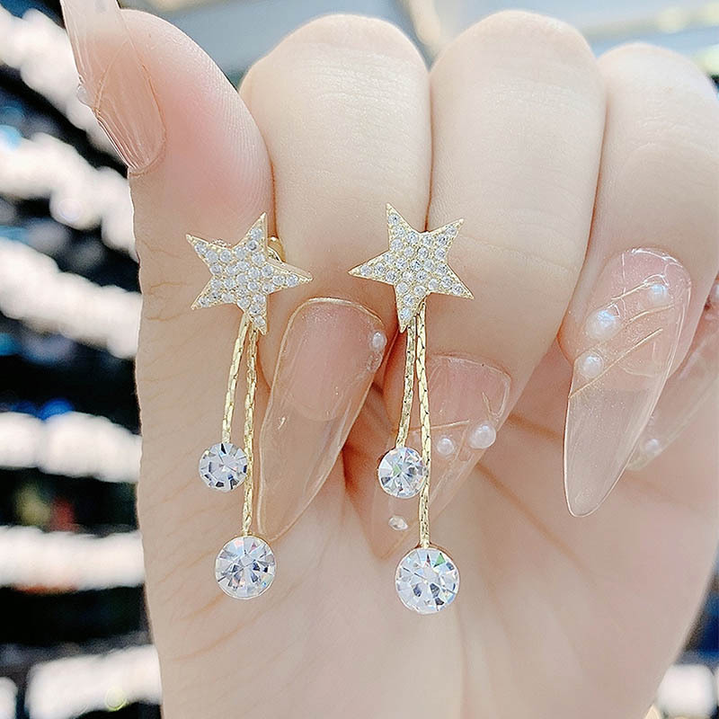 滿鑽星星耳環【一款兩戴】-FANYIACC