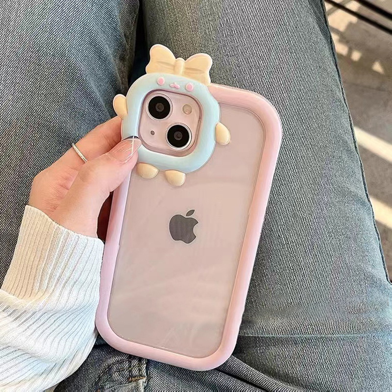 ins可愛小怪獸撞色iphone手機保護殼-FANYIACC