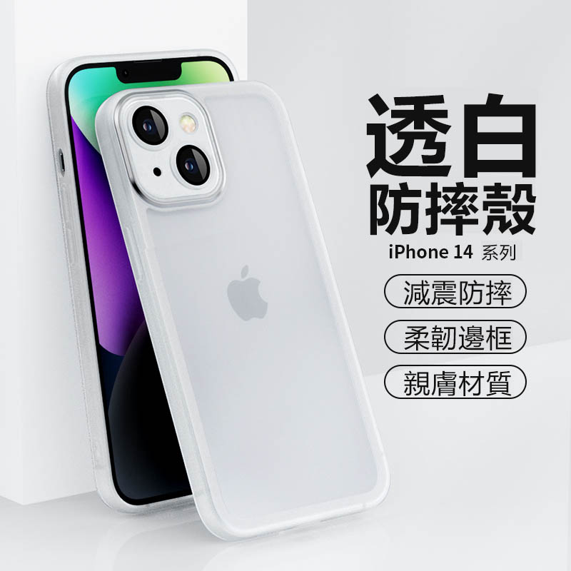 新款半透明軟殼iPhone防指紋自帶鏡頭保護殼-FANYIACC