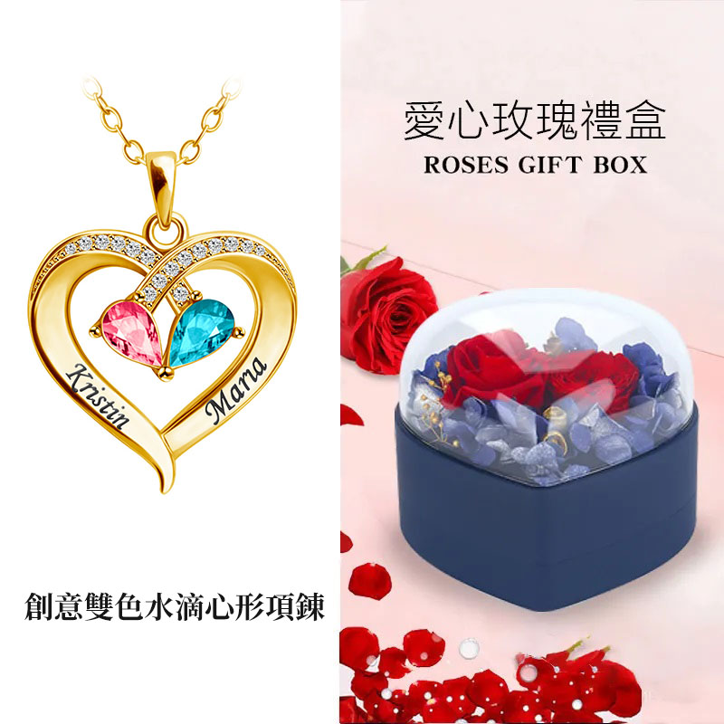 訂製款｜創意雙色水滴項錬-FANYIACC