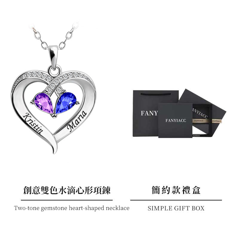 訂製款｜創意雙色水滴項錬-FANYIACC