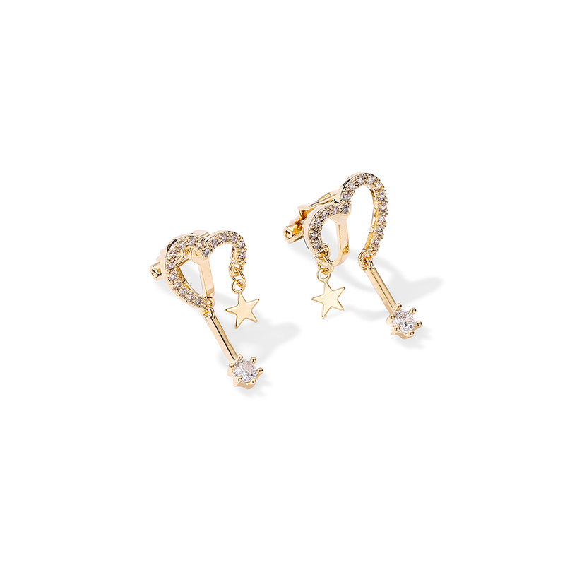 愛心星星氣質耳環-FANYIACC