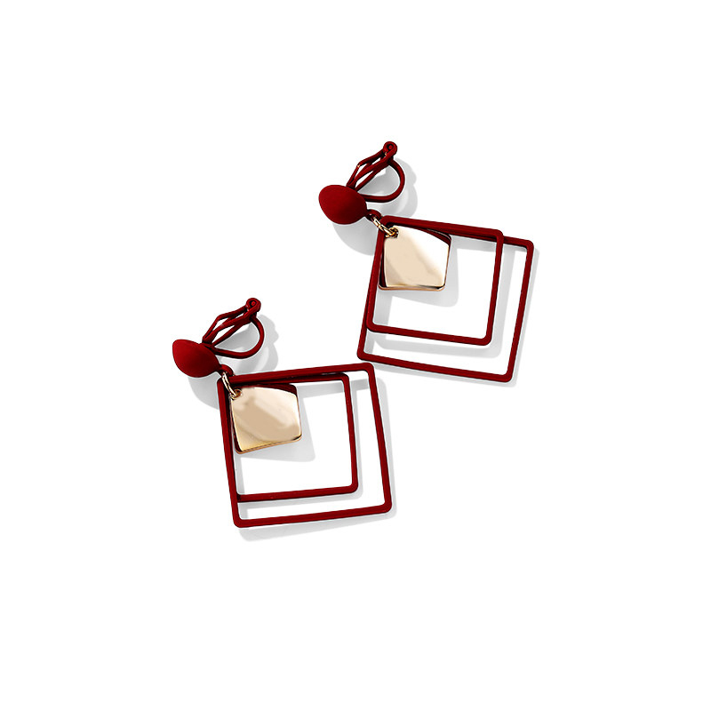 紅色時尚氣質耳環