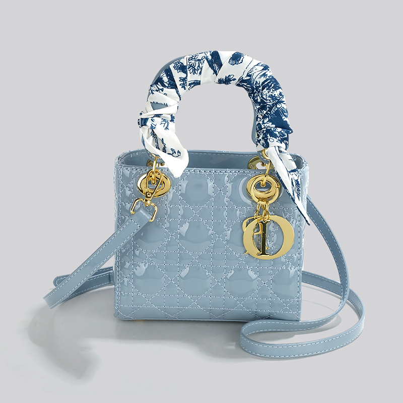 高級感氣質手提斜挎包【藍色】