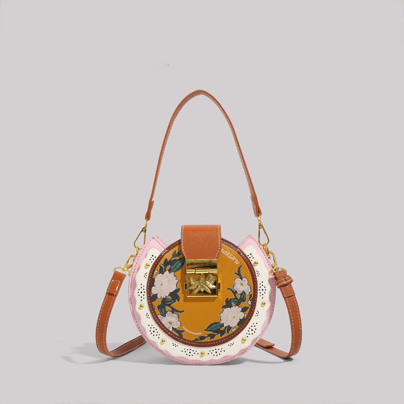 創意森系女士斜背包 粉色