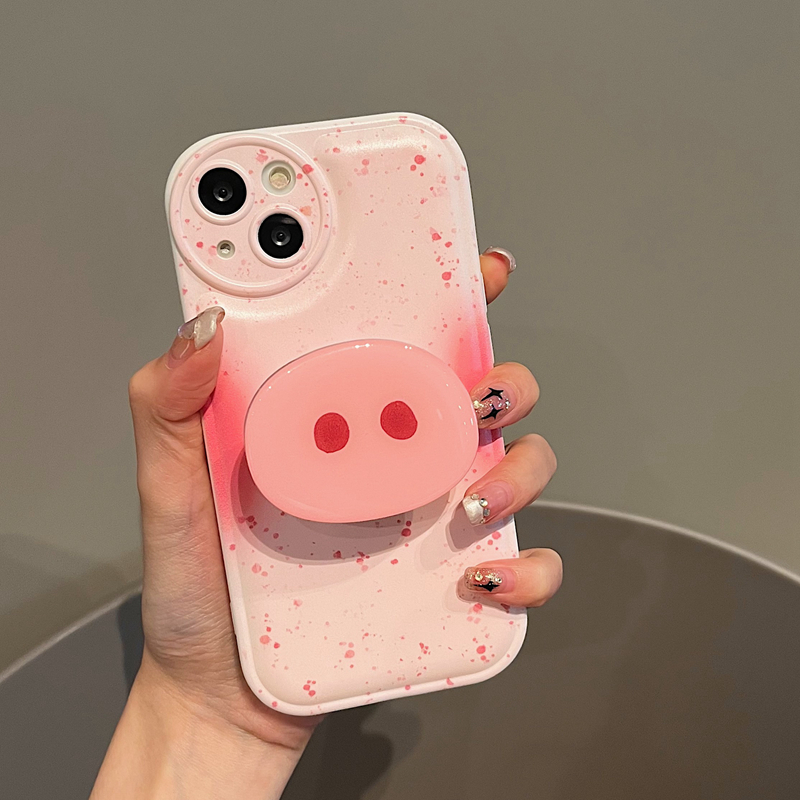 趣味小豬支架手機保護殼-FANYIACC
