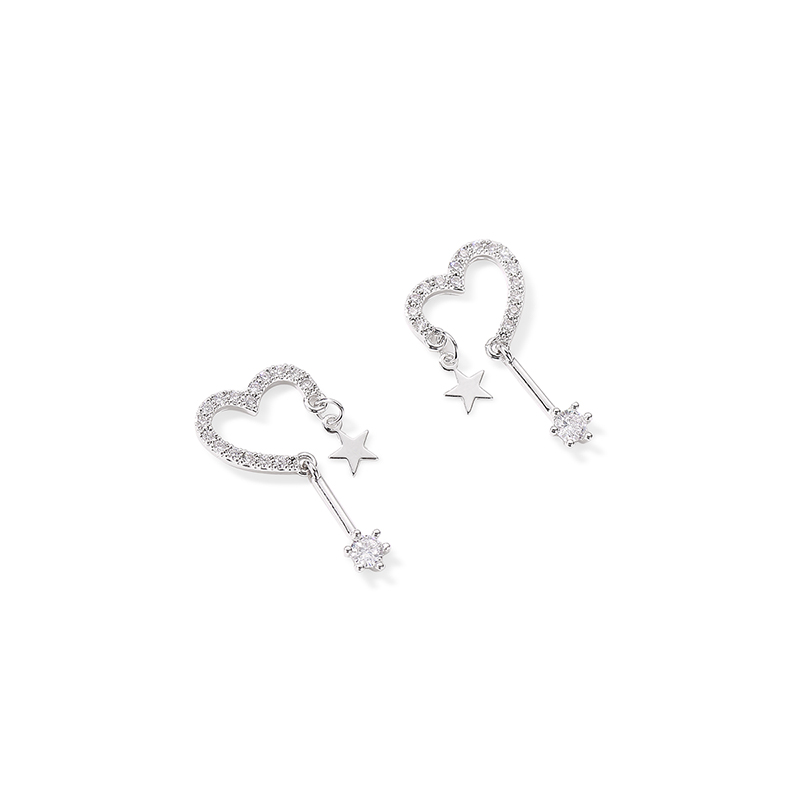愛心星星氣質耳環-FANYIACC