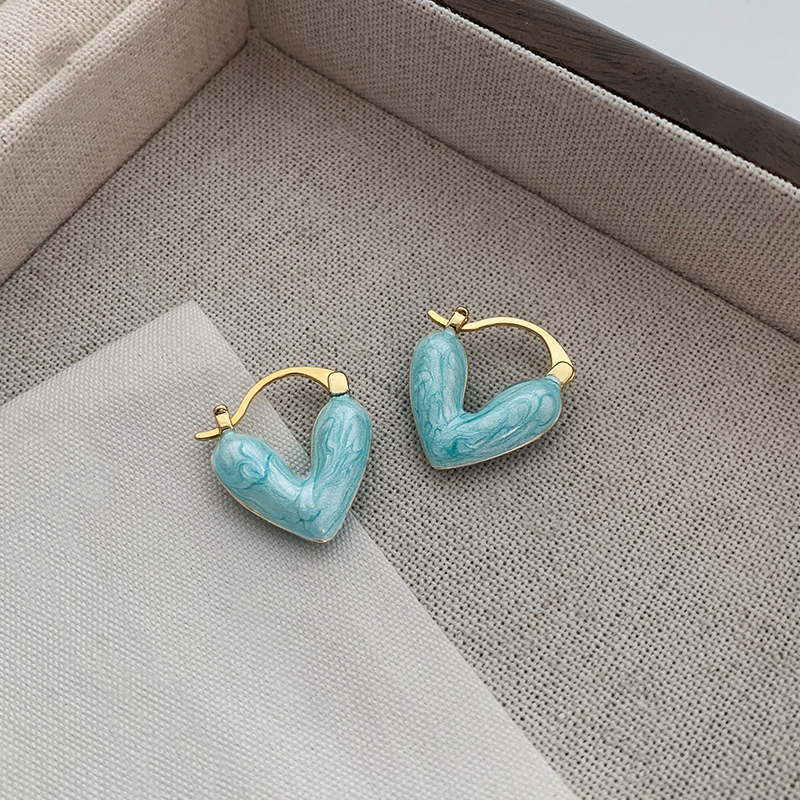 奶油愛心耳環-FANYIACC