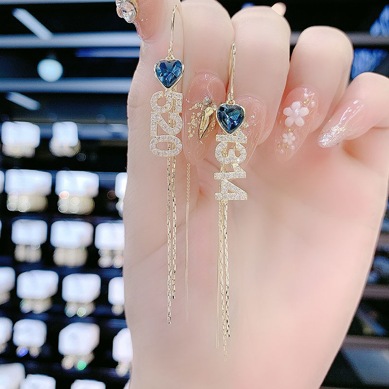 紅色愛心5201314流蘇耳環-FANYIACC