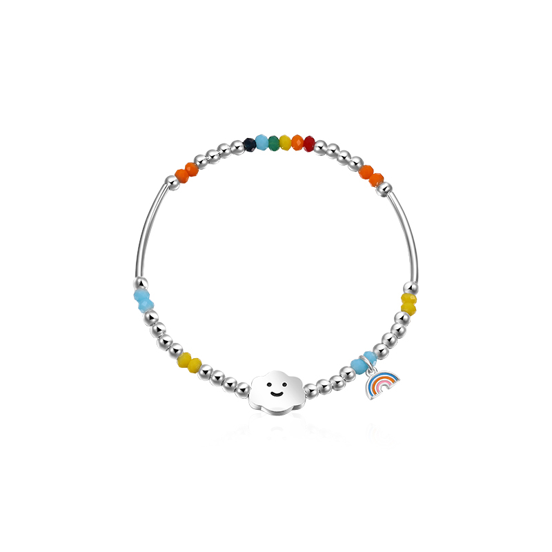 彩虹串珠手錬 小熊笑臉手錬-FANYIACC