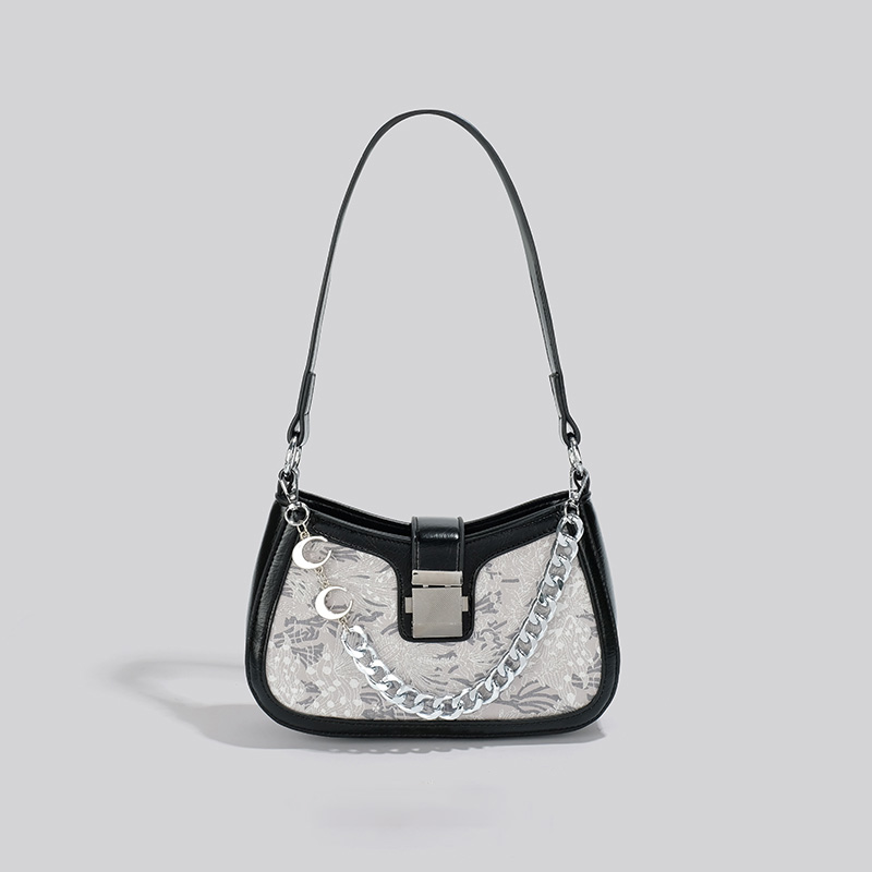 高級感氣質戴妃包手提斜背包 黑色