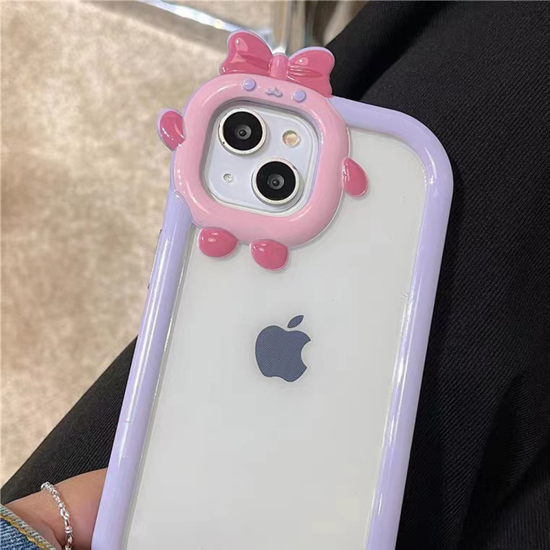 ins可愛小怪獸撞色iphone手機保護殼-FANYIACC