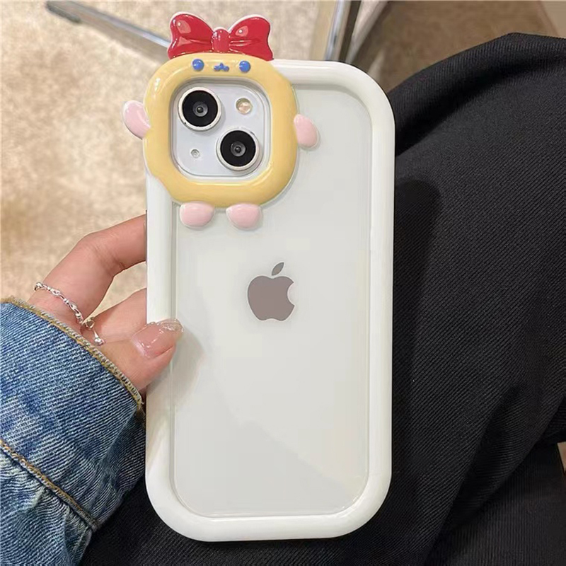 ins可愛小怪獸撞色iphone手機保護殼-FANYIACC