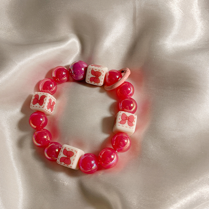 小清新彩色串珠手機殼掛件 掛錬 -FANYIACC