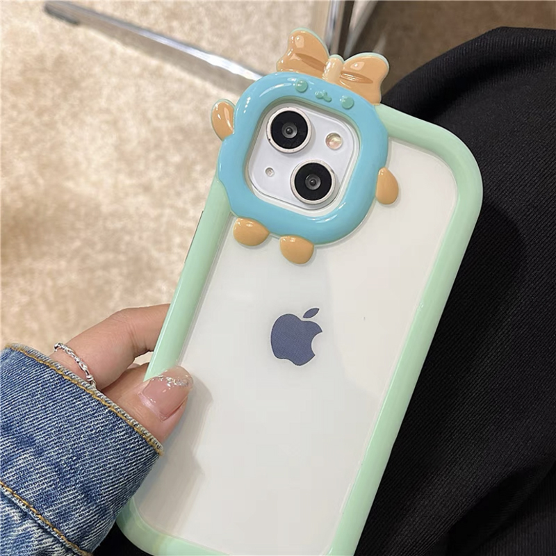 ins可愛小怪獸撞色iphone手機保護殼-FANYIACC