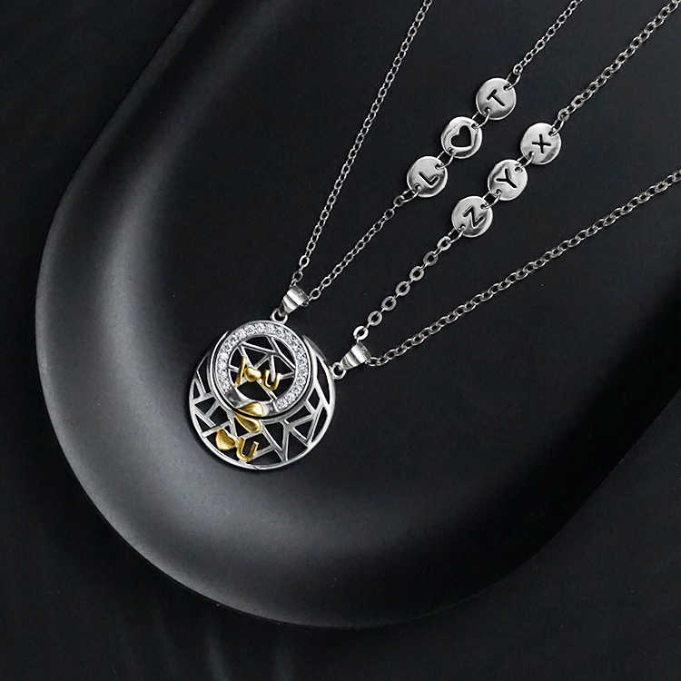 日思夜想 情侶項錬 刻字Ta的姓名 純銀字母手錬